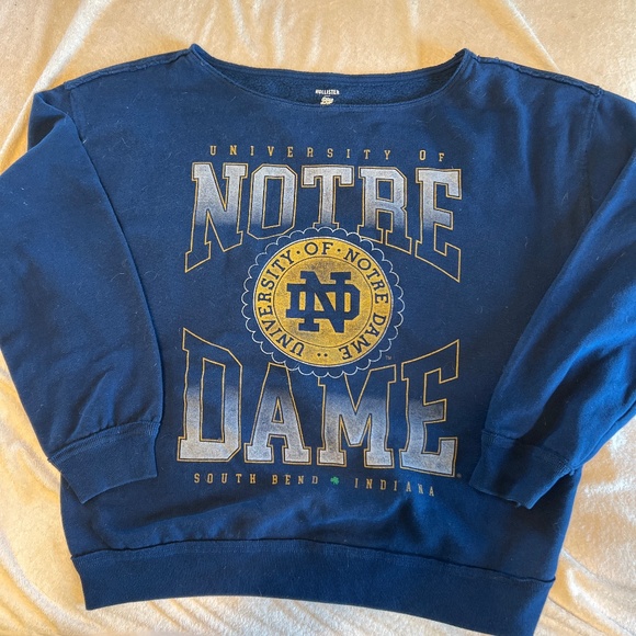 Hollister Women’s Notre Dame navy sweatshirt small - Picture 1 of 2